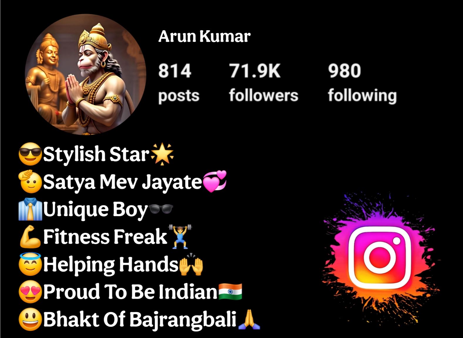 Hanuman Ji Bio For Instagram