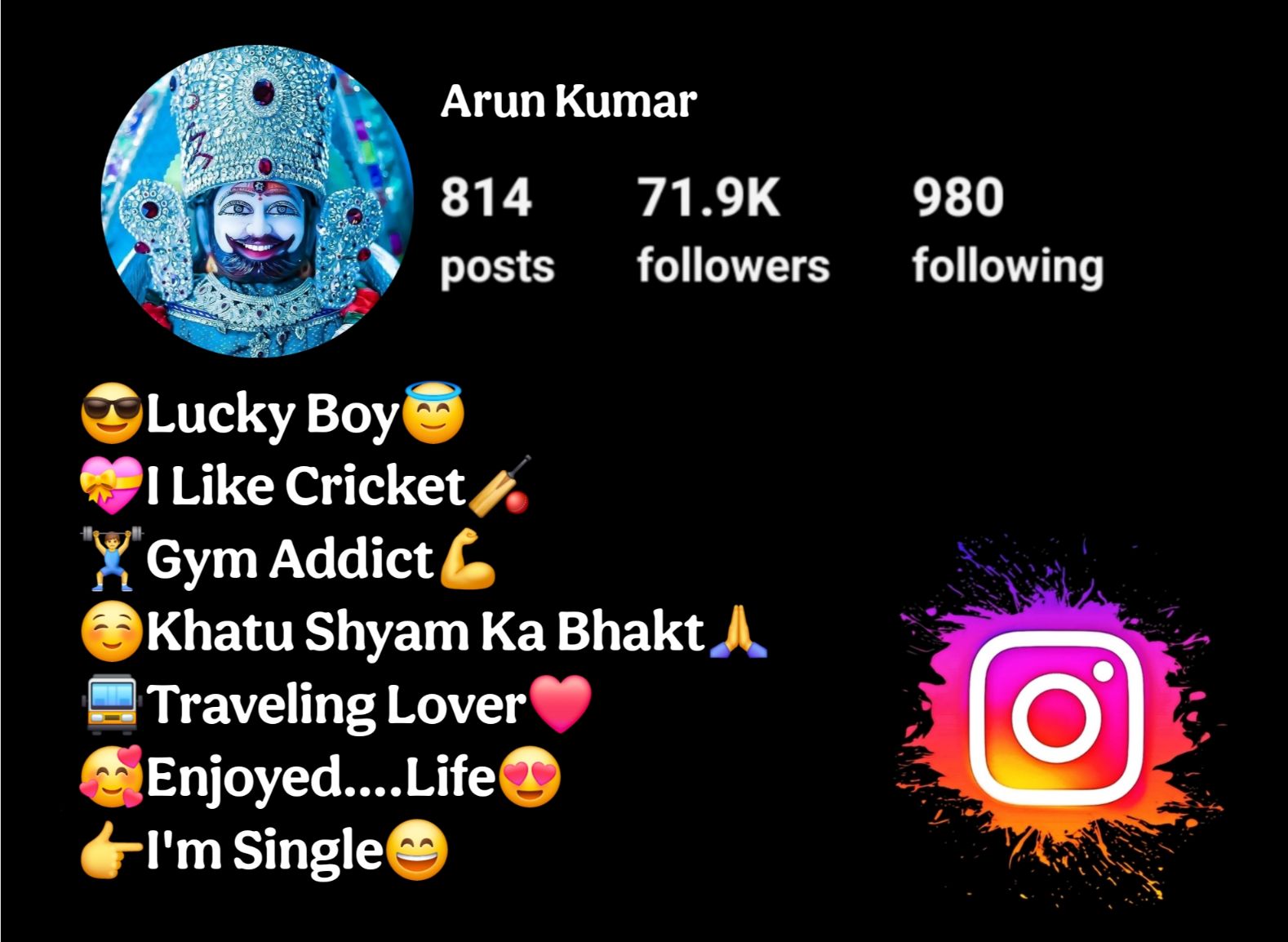 Khatu Shyam Ji Bio For Instagram