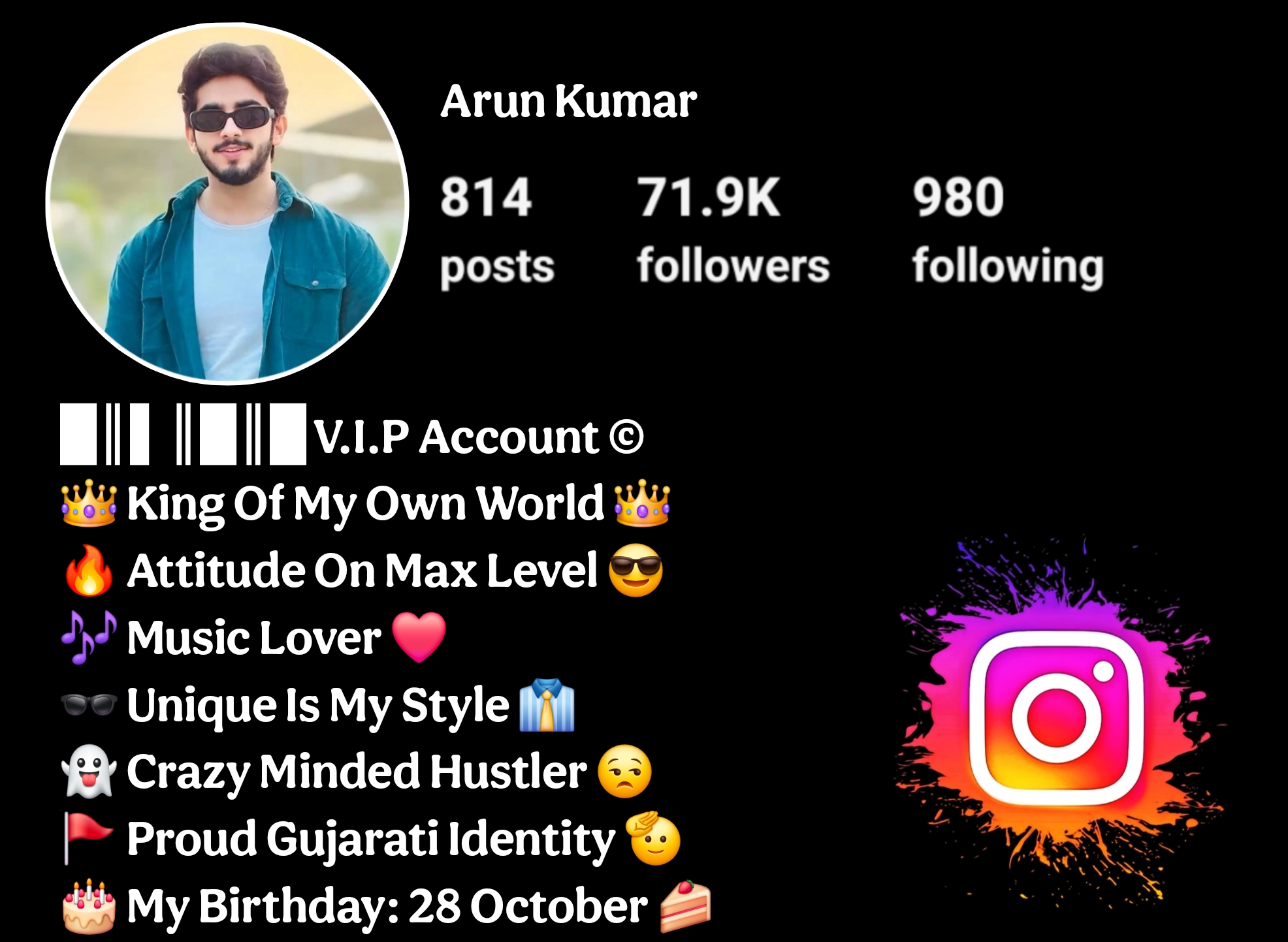 Instagram Bio in Gujarati
