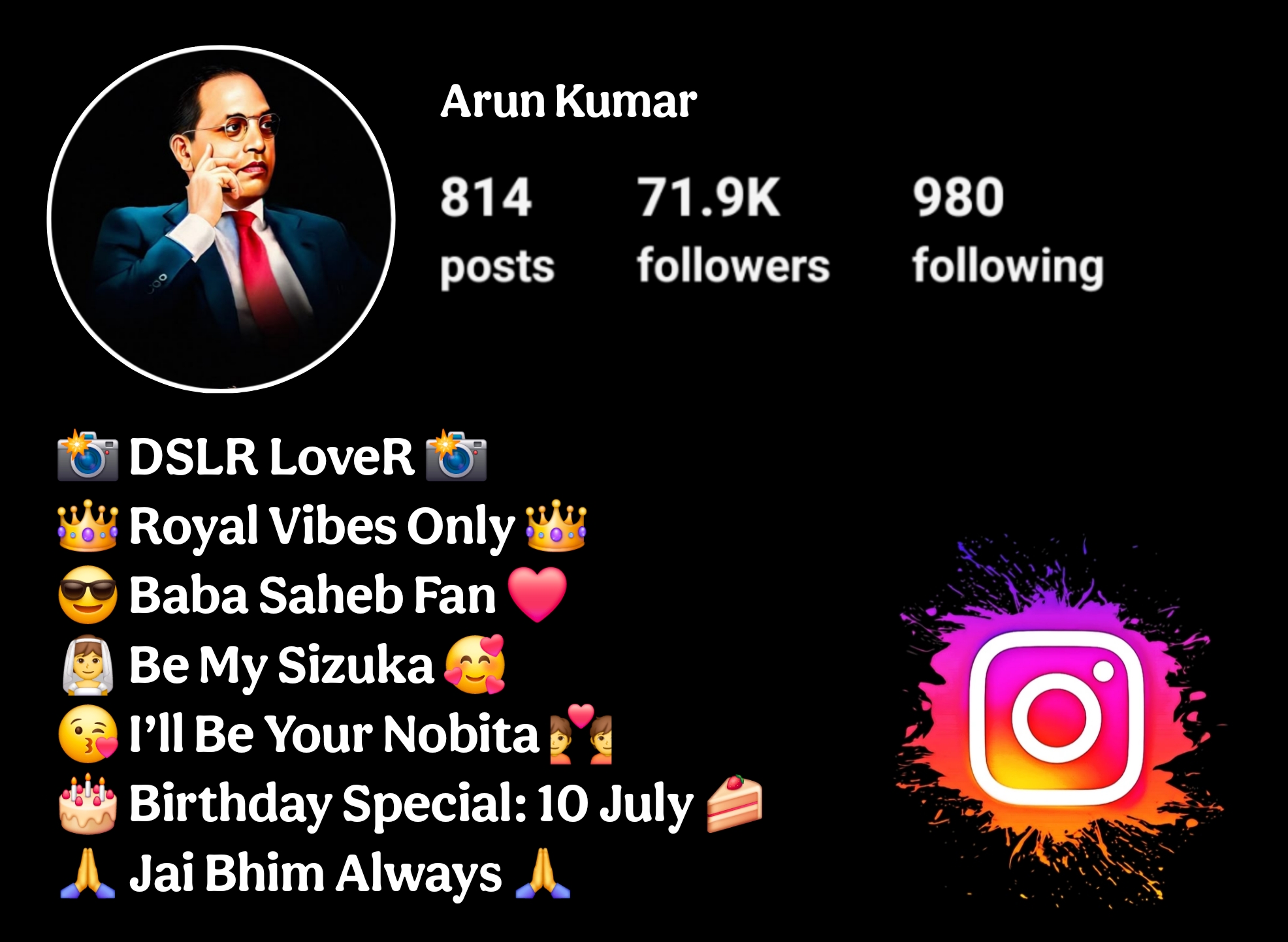 Jai Bhim Bio For Instagram