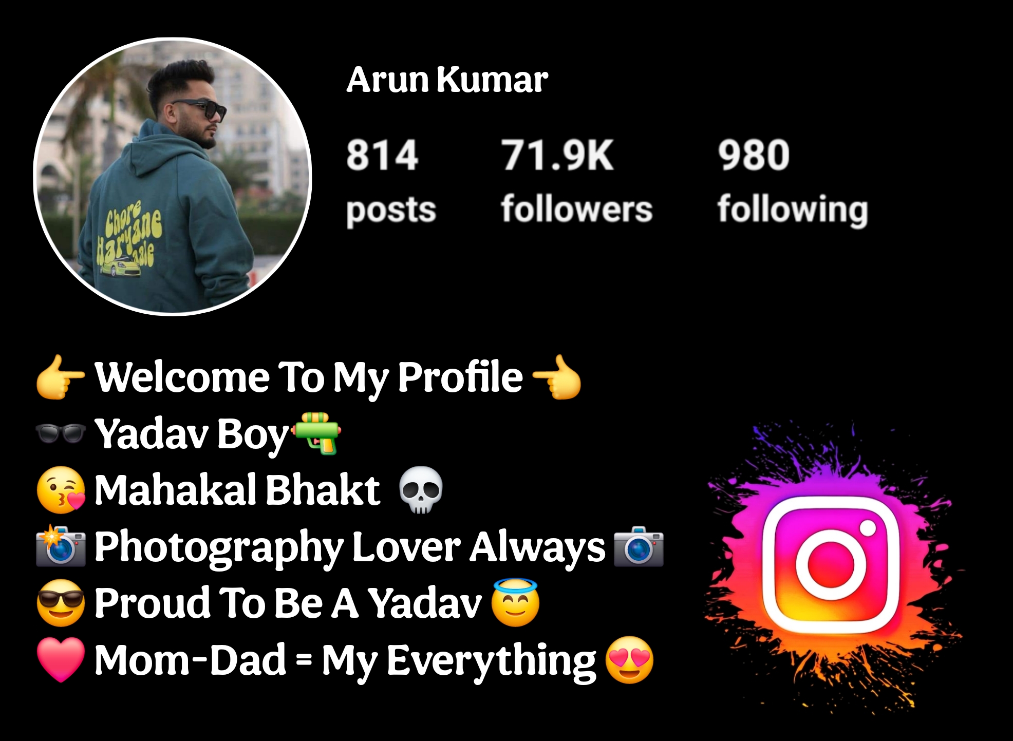 Yadav Bio For Instagram